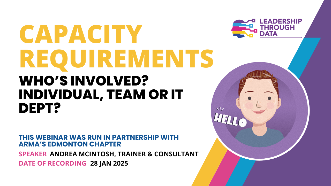 Webinar | Capacity Requirements: Who’s involved? Individual, Team or IT Dept?